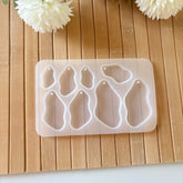 8-Cavity Organic Shape Resin Mold – Freeform Pendant & Earring Design | Up to 6cm